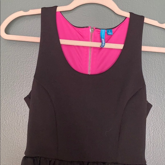 Little Black Dress A Line with Pink Zipper - Picture 2 of 3